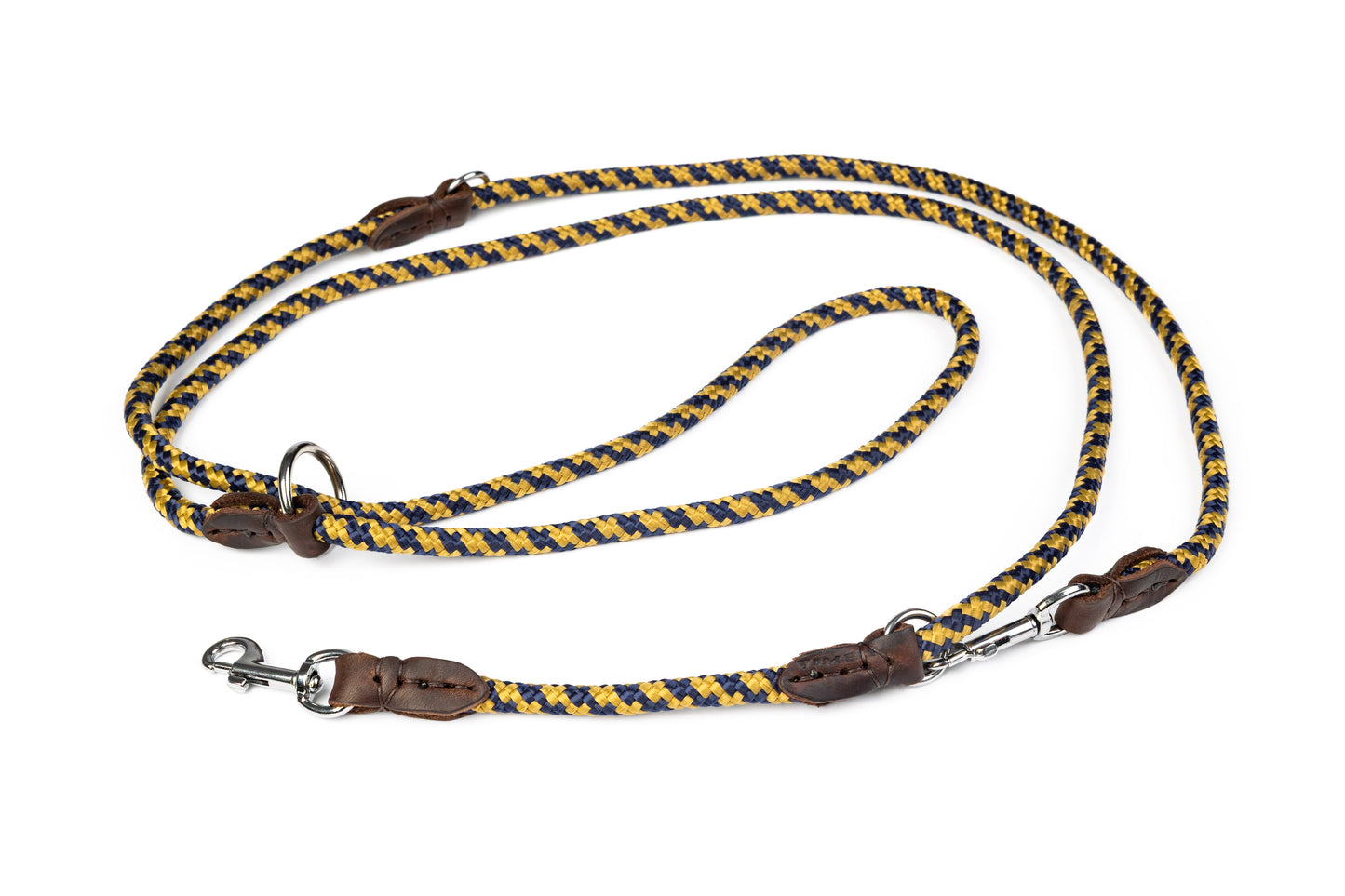Multifunctional Majestic Rope & Leather Dog Leash – 6-in-1 Adjustable Design