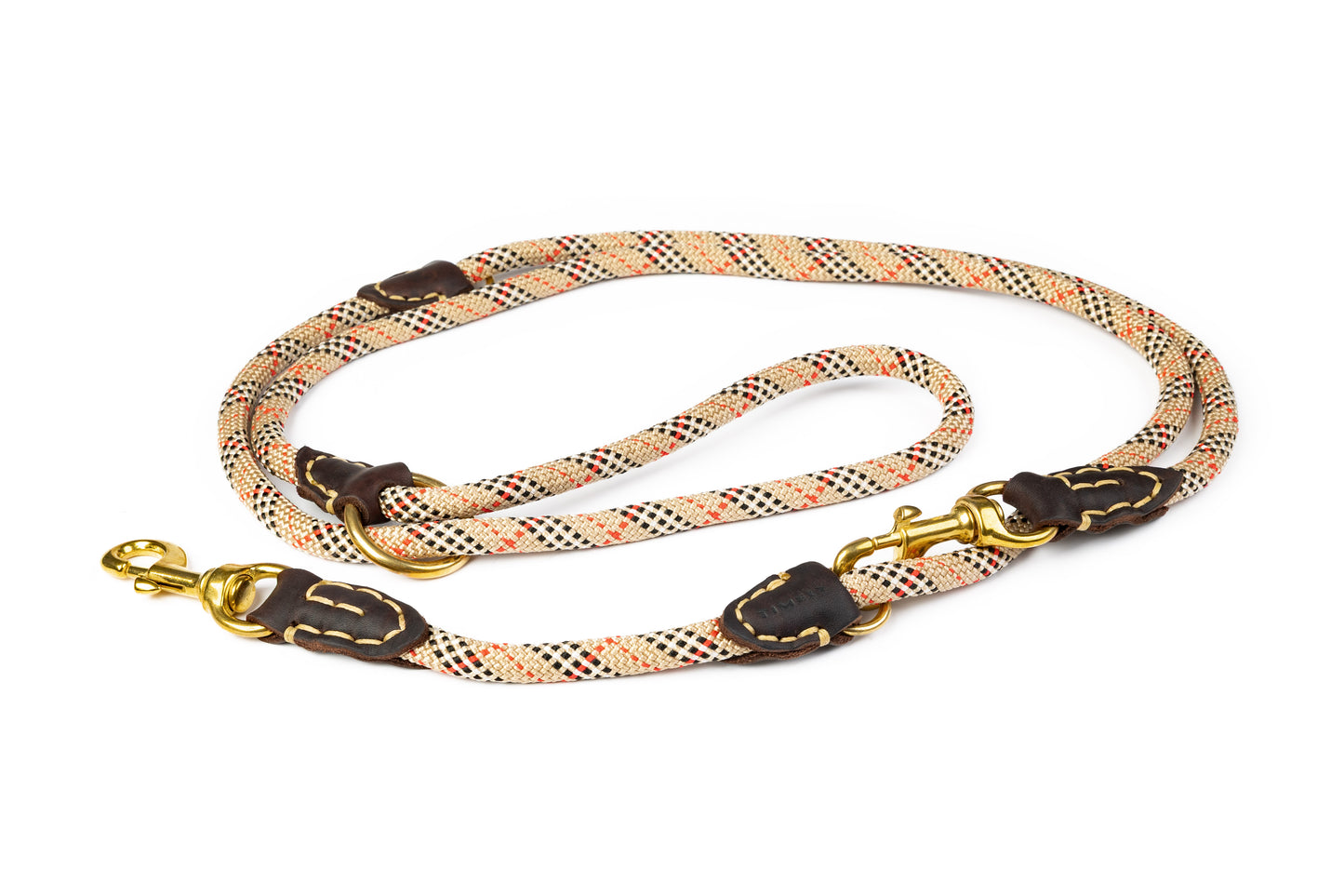 Multifunctional Rope & Leather Dog Leash Solid Brass – 6-in-1 Adjustable Design (Copy)