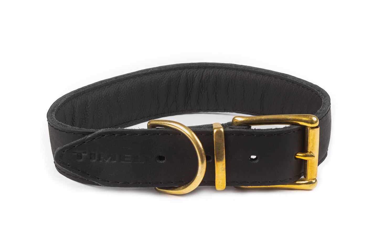 Premium Handmade Dog Collar – Brown Leather with Solid Hardware | Stylish & Comfortable | Genuine Oiled Leather